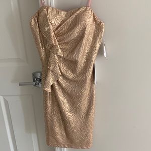 Hailey Logan by Adrianna Papell rose gold mini dress